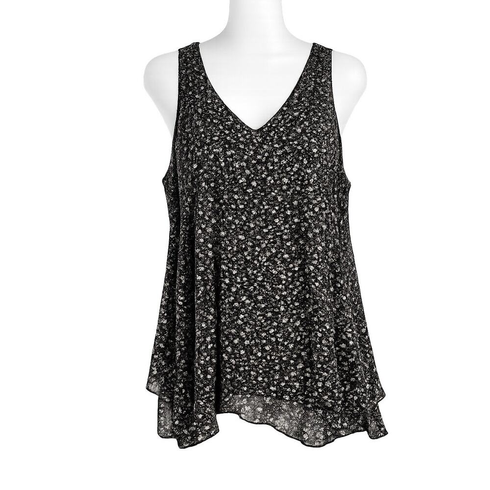 Lane Bryant Swing Double-Layer Floral Chiffon Tank - Size 30/32
